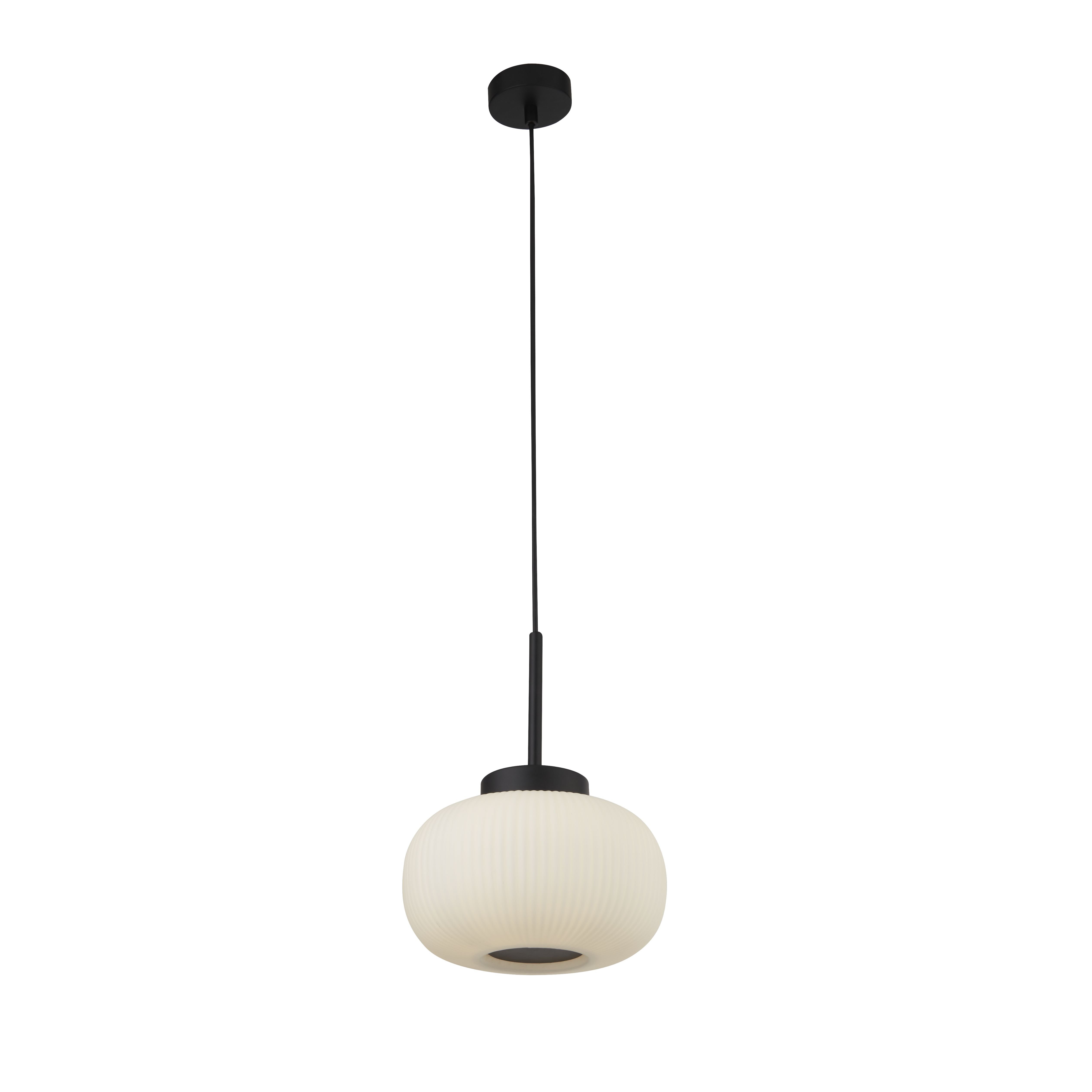 Pakabinamas šviestuvas SEARCHLIGHT Lumina, E27, 1 x 60W, 230V, 240 x 240 x 320 mm, maksimalus aukštis 1300 mm, 10272-1BK