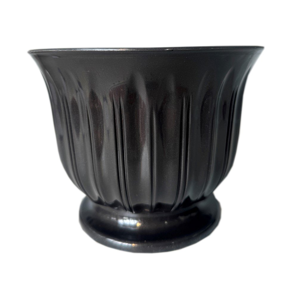 Plastikinis kapų vazonas "Lilia" (223), grafito sp., vazono skersmuo 21 cm.