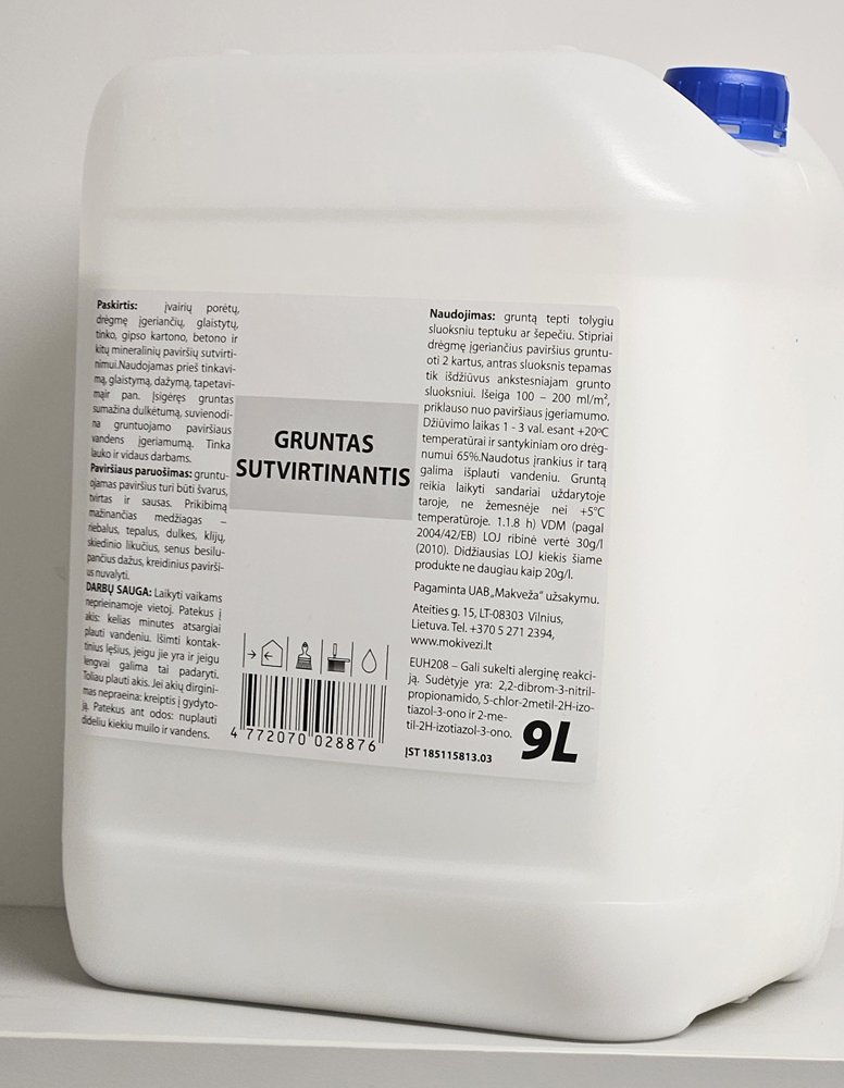 Giluminis gruntas PRO COLORE, 9 l, tinka ir lauko, ir vidaus darbams.