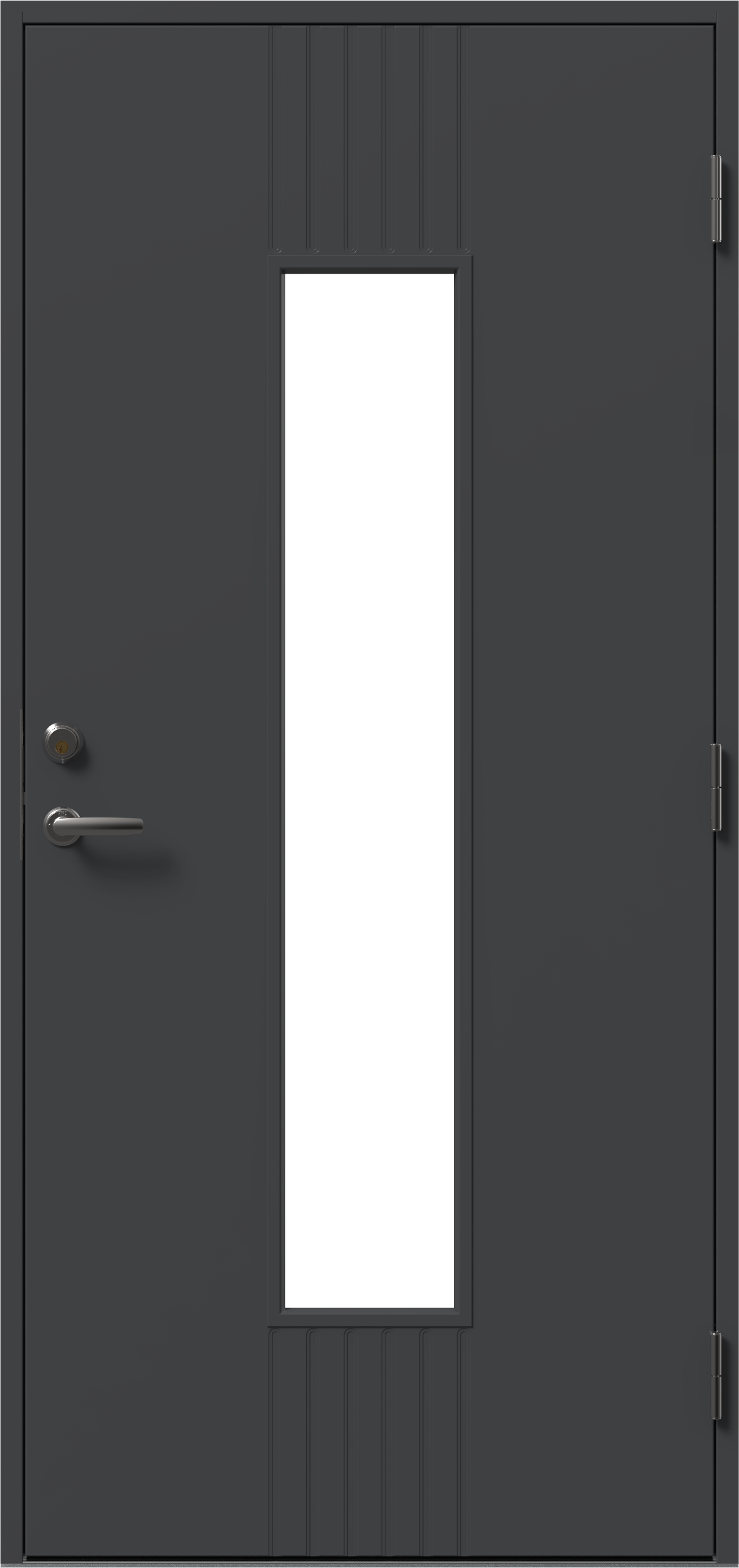 Lauko durys su medine stakta VALGE Nova, dešininės, spalva tamsiai pilka, matmenys 2080 x 880 x 92 mm, A140170086