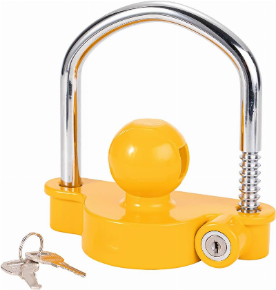 Automobilio priekabos spyna ALBURNUS SS108, matmenys: 15 x 13,5 cm, komplekte 2 raktai