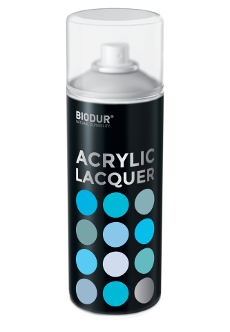 Aerozolinis lakas BIODUR Acrylic, blizgus, 400ml