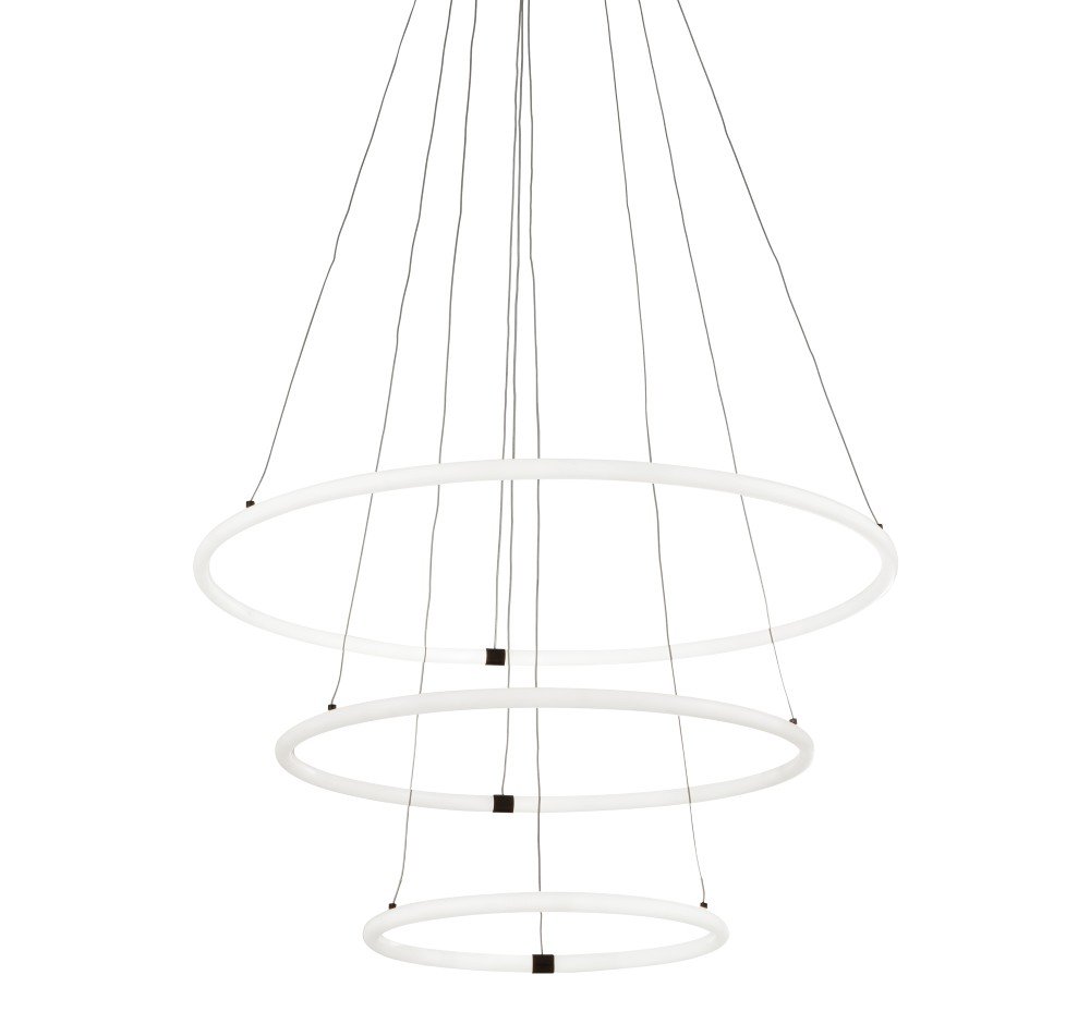 Pakabinamas LED šviestuvas SEARCHLIGHT Revolve, 59,81W, 230V, 3000K, 7774lm, dimeriuojamas, 790 x 790 x 1420 mm, maksimalus aukštis 1500 mm, 40176-3BK