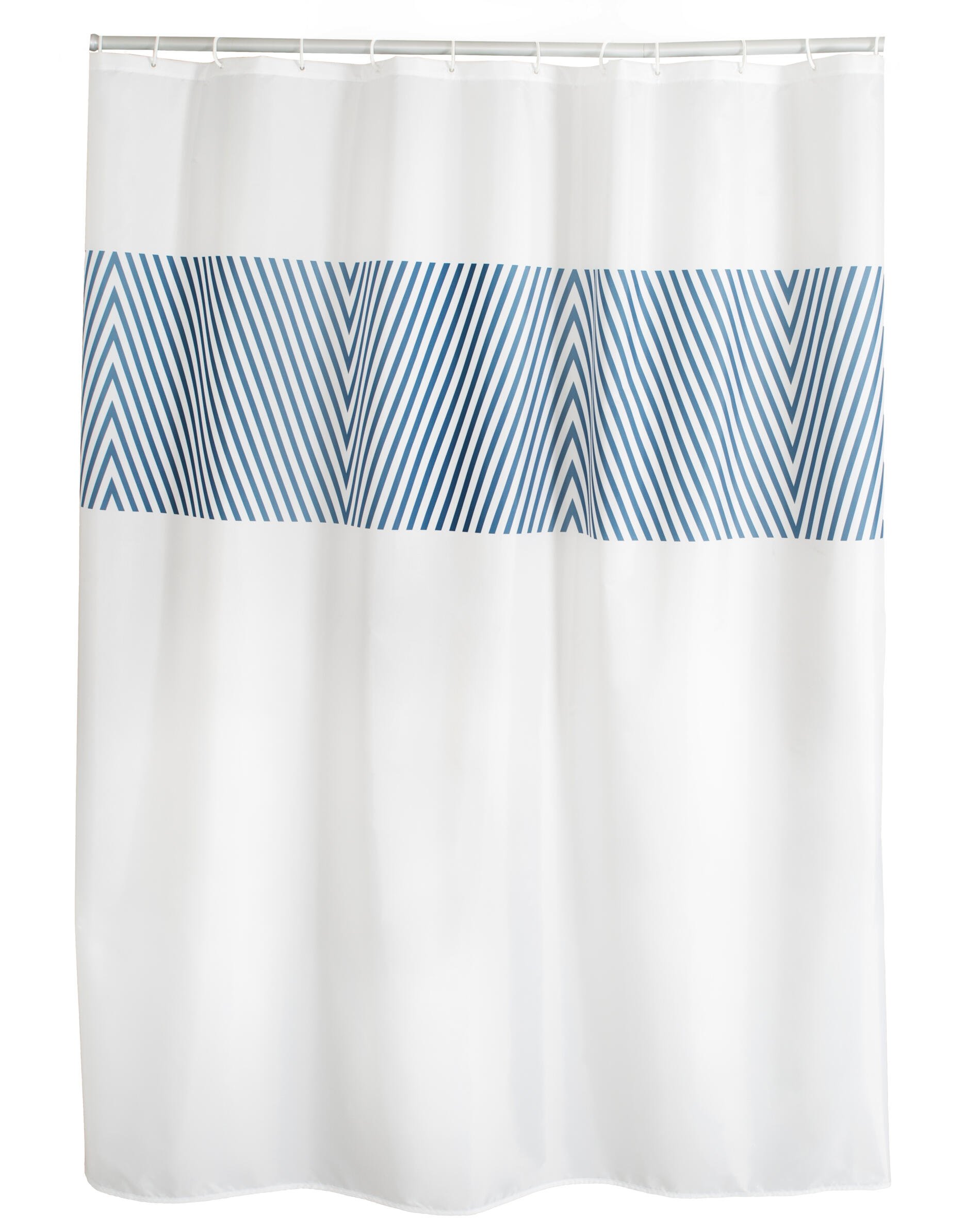 Vonios užuolaida RIDDER SPIKE, 180 x 200 cm, mėlyna, tekstilinė, 100% poliesteris, 4120303