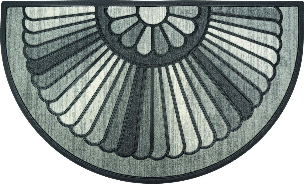 Kilimėlis LAKO PORTACOLOR, 60 x 100 cm, pusapvalis,  100% PP, pagrindas guma, pilkos spl.