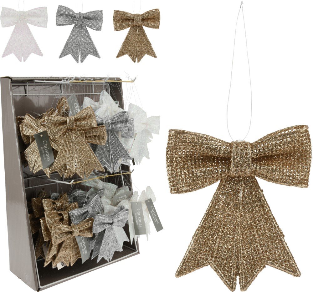 Kaspinas, su blizgučiais, 3 skirtingos sp., 9 x 1 x 10,5 cm