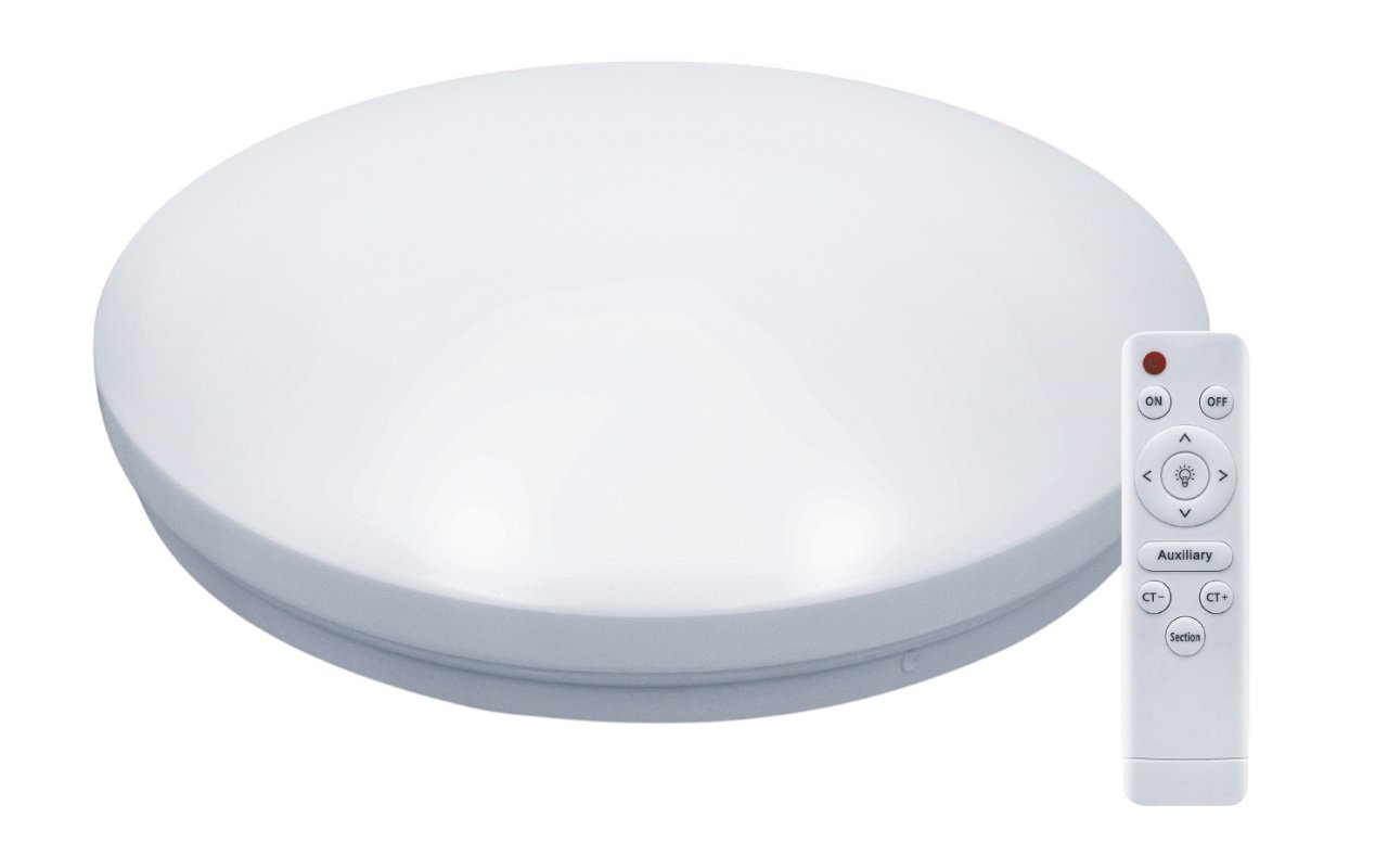 Lubinis LED šviestuvas ORRO, apvalus, su pultu, 2x18 W, 1440-3348 lm, 3000-6500 K, IP20, 220-240 V, 3200x3200x650 mm, CE31-18