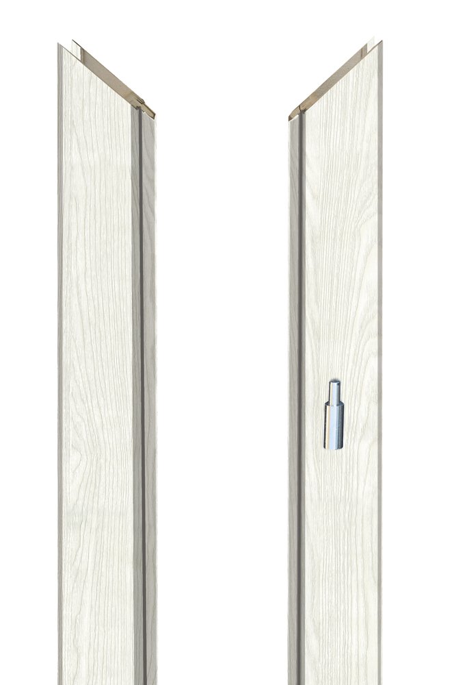 Laminuota durų stakta VOSTER, reguliuojama, su apvadais, kompl. durų varčiai, kairinė, spalva Canadian Oak, 100-140 x 80 x 2109 mm, 2 vnt., 110-140 x 80 x 884 mm, 1 vnt.