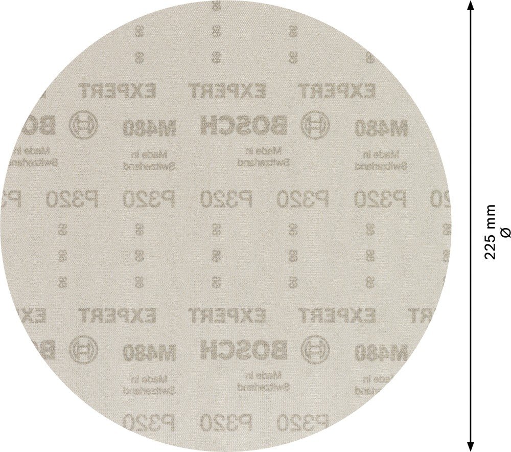 Šlifavimo tinklelis BOSCH, M 480, 225 mm, G320, 25 vnt.
