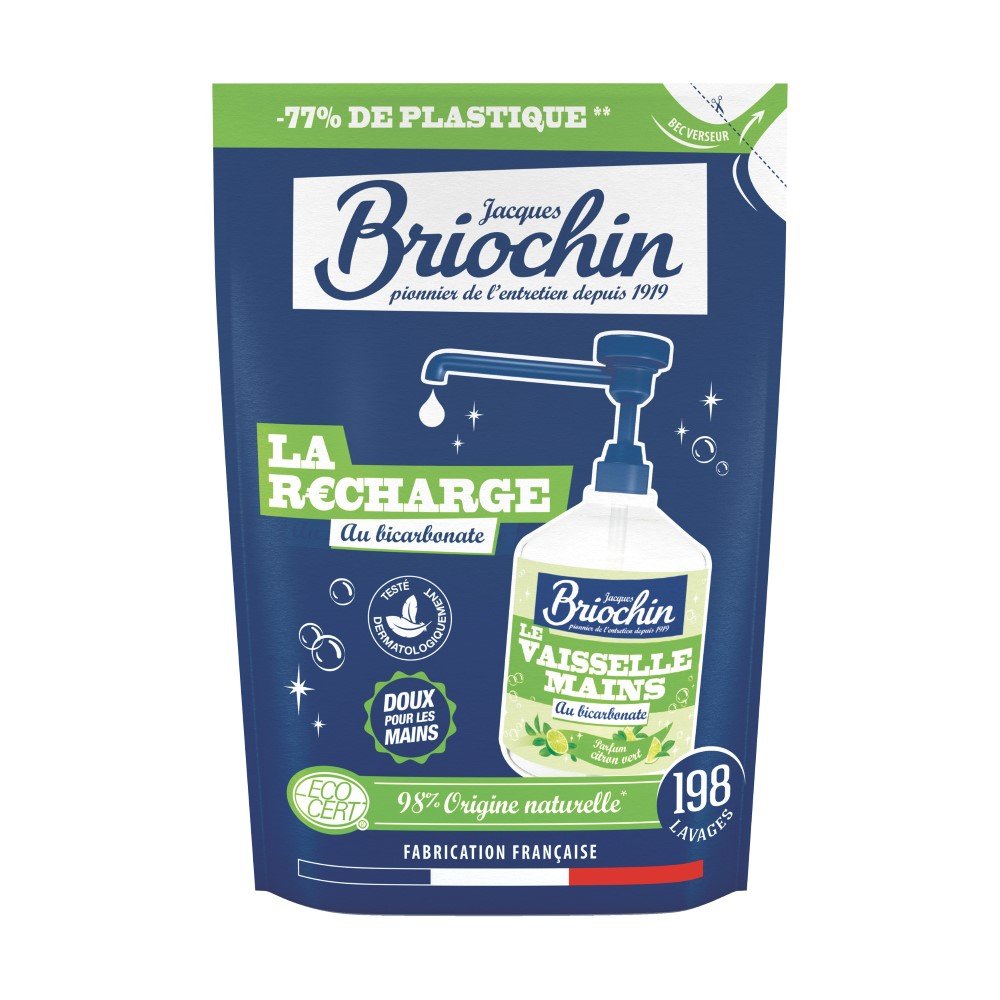 Indų plovimo ir rankų plovimo gelis BRIOCHIN, sodos muilas, papildymas, 450 ml, 66925