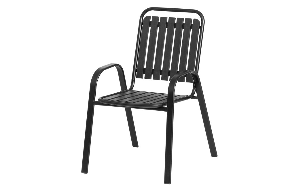 Kėdė 4LIVING Eila, plienas ir plastikas, iki 110 kg, juodos spalvos