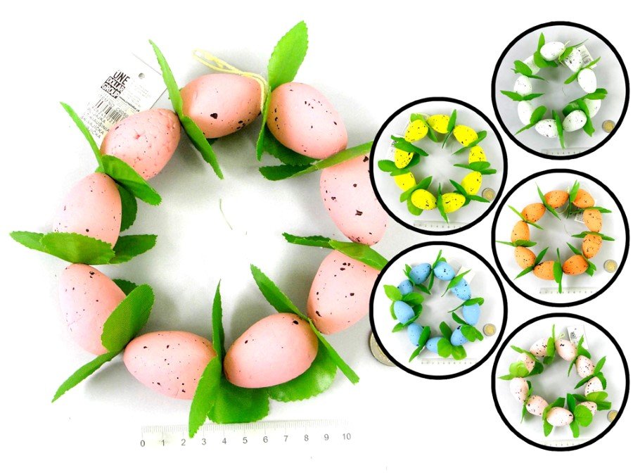 Velykinė dekoracija kiaušinių vainikas, 3 x 5 cm