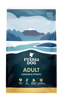 Sausas ėdalas šunims PRIMADOG, vištiena ir bulvės, visiems suaugusiems šunims, 10kg