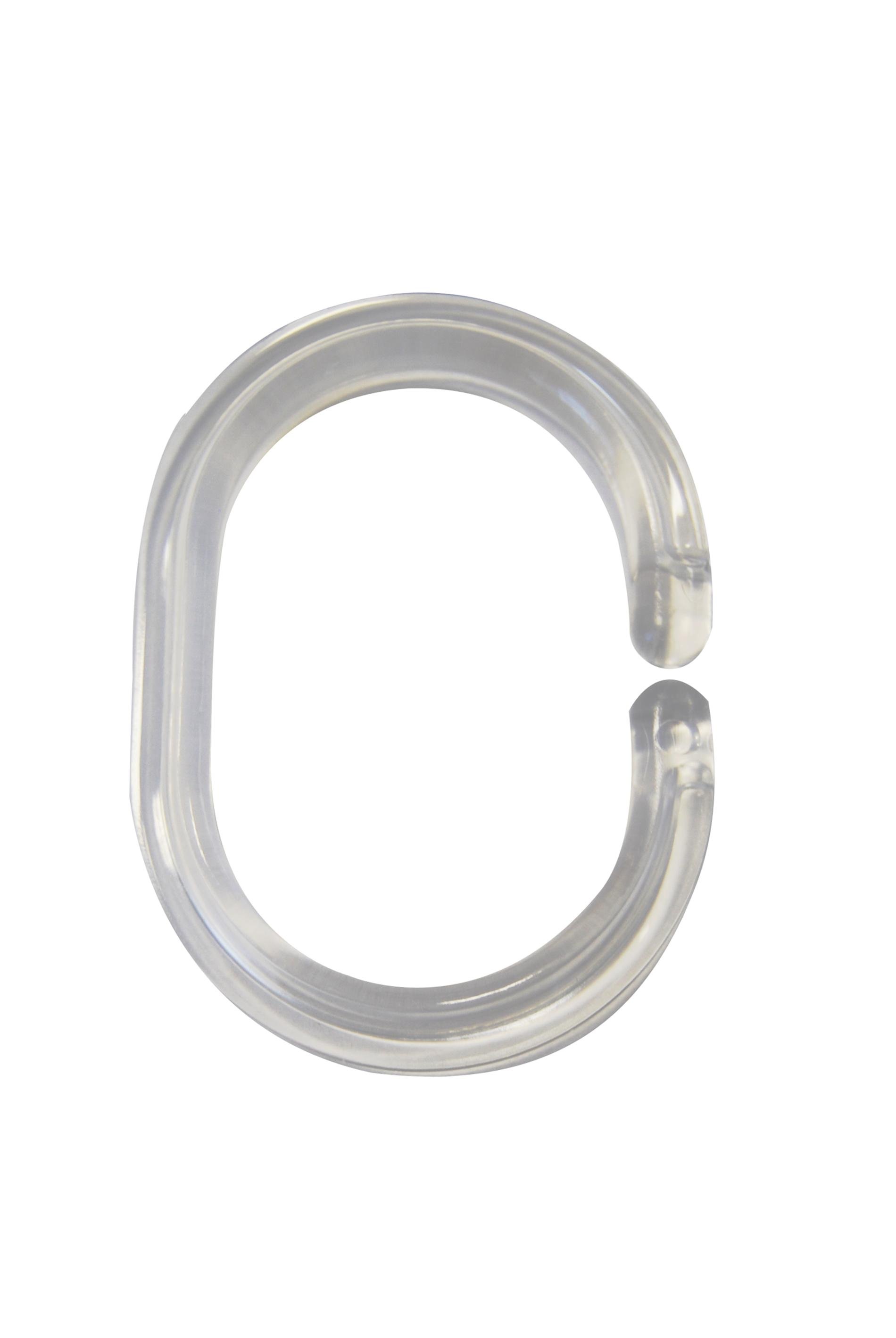 Žiedai vonios užuolaidai RIDDER WIEN, skaidrūs, SBSC, 1 pak./12 vnt., 49300