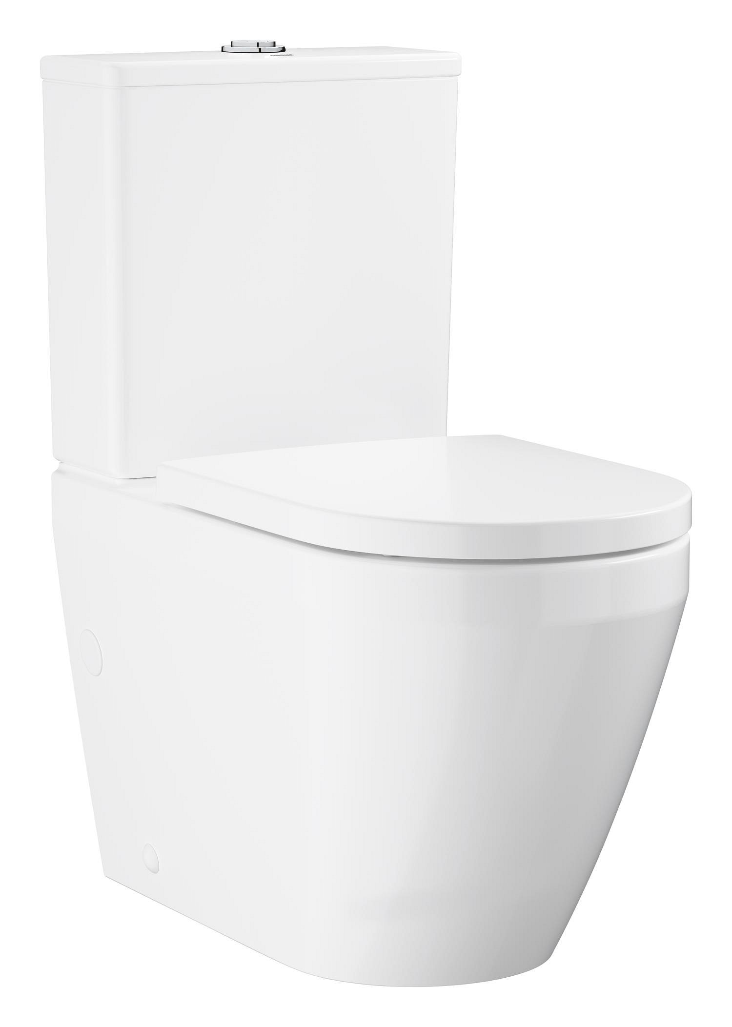 Klozetas GROHE EURO CERAMIC 2.0, pastatomas, universalus pajungimas, be nuplovimo lanko, su Triple Vortex nuleidimu, su lėtai nusileidžiančiu dangčiu, baltas, 102513SH00
