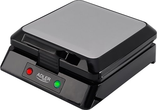 Vaflinė ADLER AD 3036, galia 1300 W,  juodos / plieno sp.
