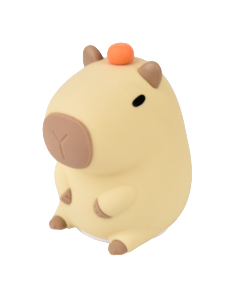 Naktinis šviestuvas CAPYBARA Kapibara, įkraunama baterija USB-C laidu, 1200 mAh, silikoninis