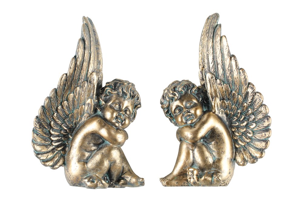Kapų statulėlė 4Living "Angelas", bronzinės sp., 19 cm.