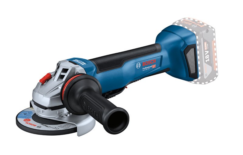 Akumuliatorinis kampinis šlifuoklis BOSCH Professional, GWS 18V-10 P Solo, 125 mm, be akumuliatoriaus ir kroviklio