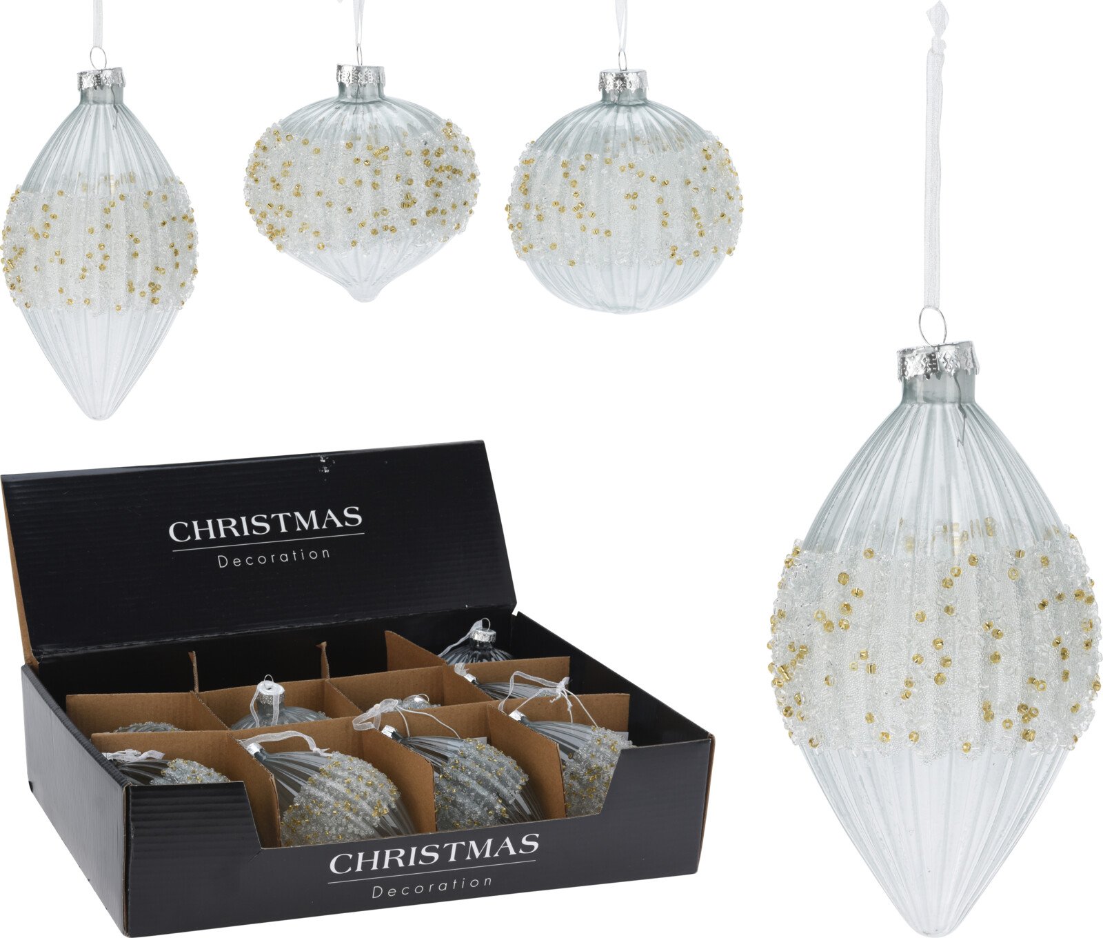 Eglutės žaisliukas, 3 skirtingos formos, melsvos sp., 8-12 cm