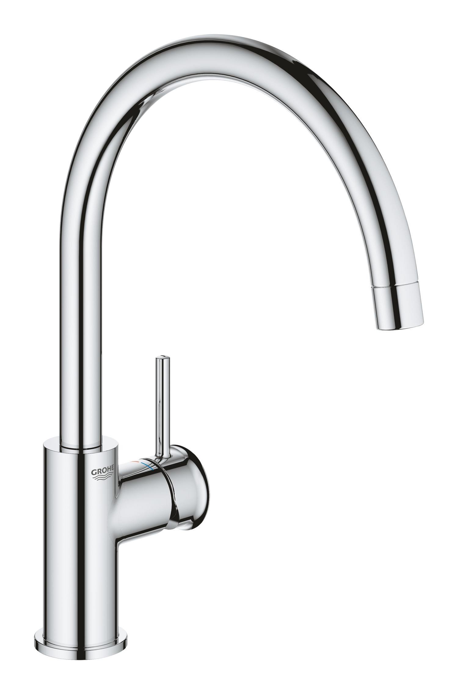 Plautuvės maišytuvas GROHE QuickFix Start Classic, C formos, chromas, 31553001
