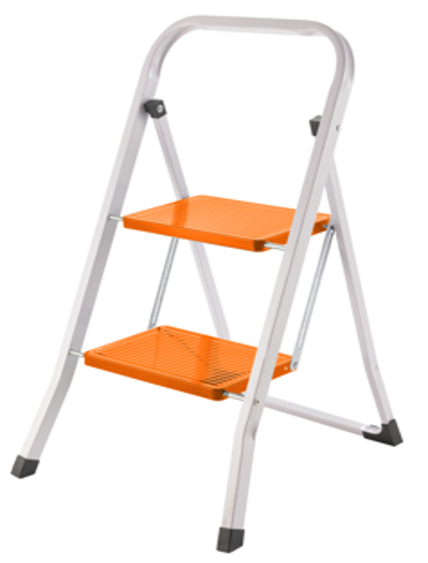 Kopėtėlės MCL-T002B, 2 pakopos, metalinės, oranžinė sp., 48 cm 