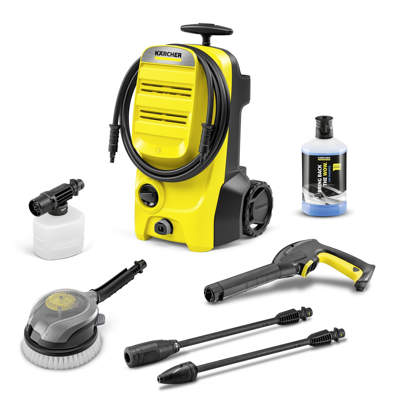 Aukšto slėgio plovykla KARCHER K 4 Classic Car, slėgis iki 130 bar, vandens srautas 420 l/h, galia 1,8 kW, 1.679-422.0