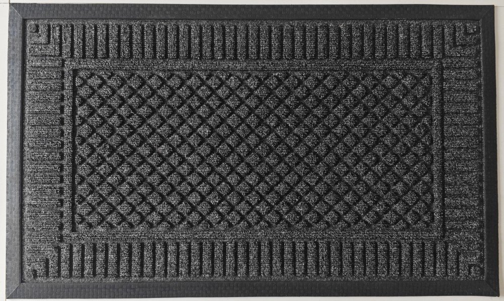  Kilimėlis RICCO OLYMPIA, 45 x 75 cm, 100% PP, gumos pagrindas, pilkos spl., 451-001
