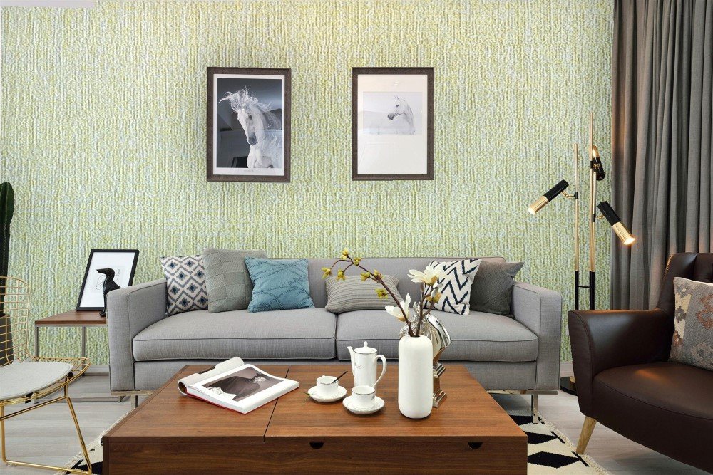PVC klijuojama ruloninė sienų danga WAKSLINE Ym-05, spl. Geltona, 500x2800x2,5 mm, padengta aliuminio plėvele