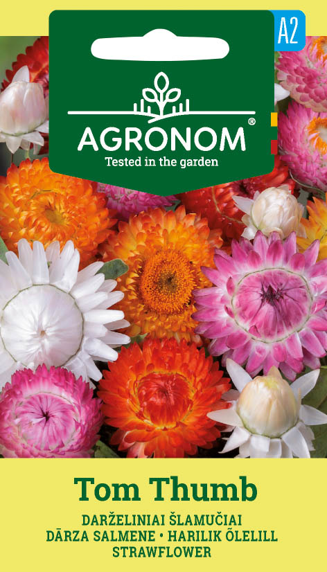 Gėlių sėklos, AGRONOM šlamučiai darželiniai TOM THUMB, mišinys, 0,5 g.