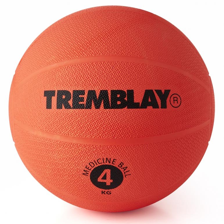 Svorinis kamuolys mėtymui TREMBLAY Medicine Ball, 4kg, d - 23 cm, red