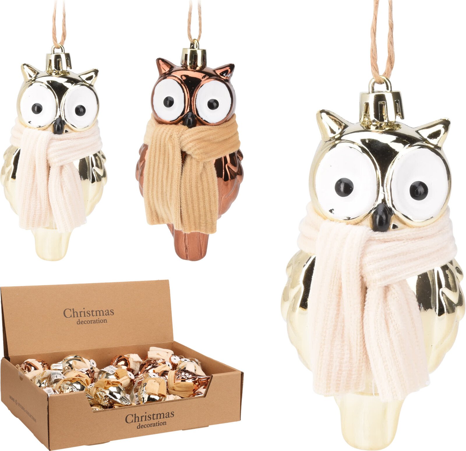 Eglutės žaisliukas Pelėda, įvairių sp., 5 x 4 x 9,2 cm