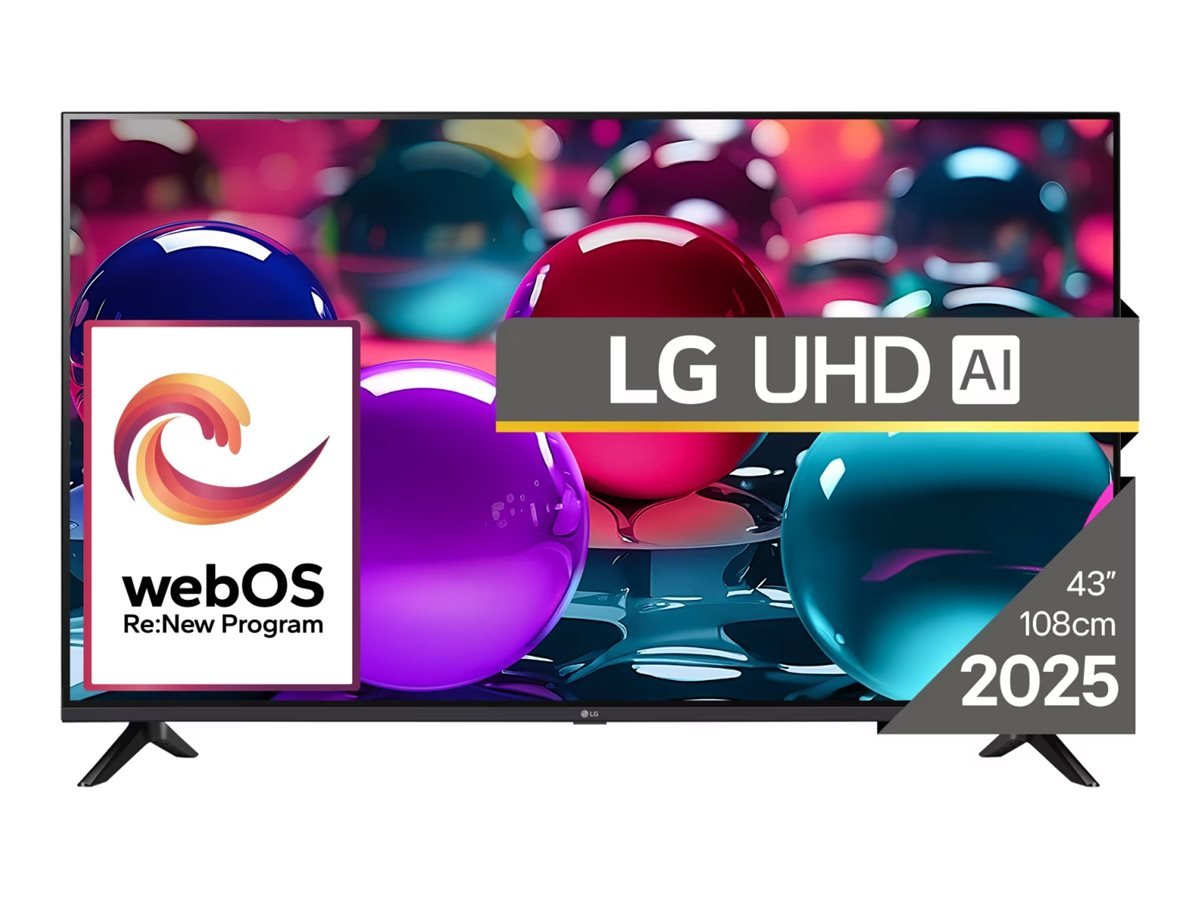 Televizorius LG 43UA73003LA 43", 4K LED LCD, webOS, Smart TV, juodos sp.
