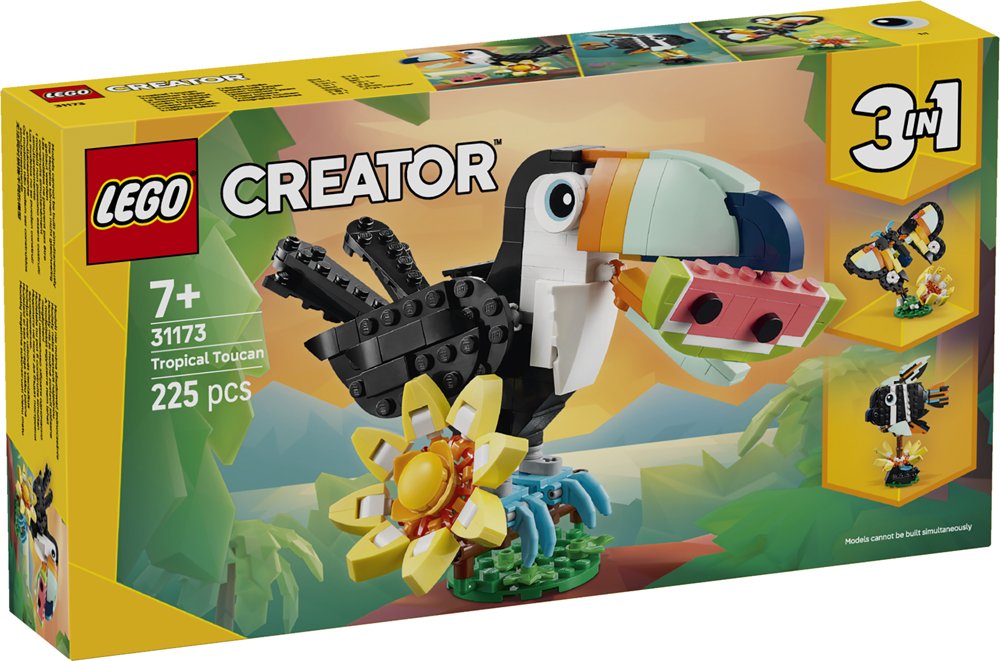 Konstruktorius LEGO Creator 3in1, laukiniai gyvūnai: atogrąžų tukanas