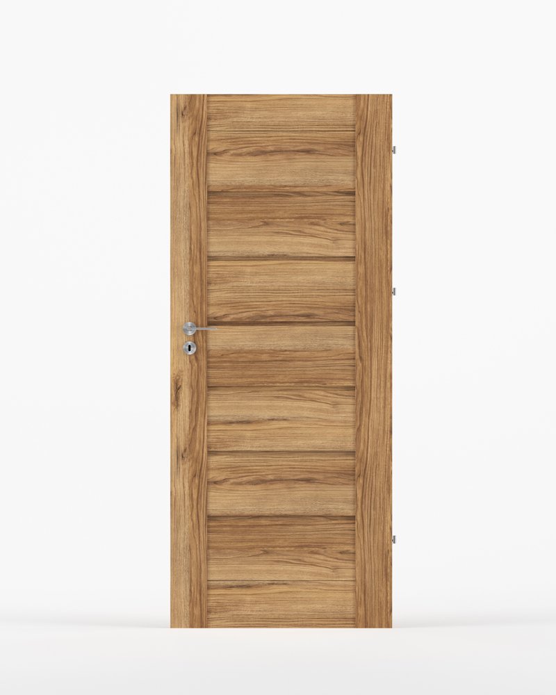 Laminuotos vidaus durys su užlaida VIVENTO PX-01, dešininės, spl. Catania oak, 2030x844x40 mm