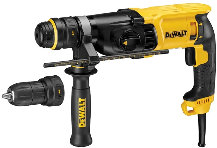 Elektrinis perforatorius DEWALT D25134K-QS, galia 800 W, smūgio jėga 2,8 J, lagamine