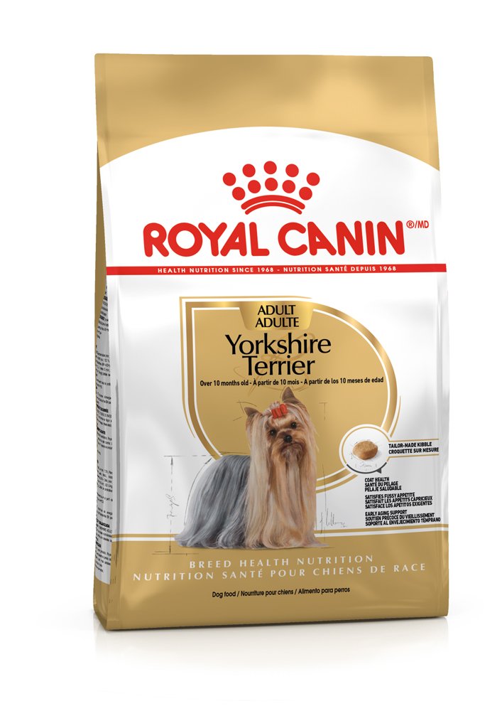 Sausas šunų ėdalas ROYAL CANIN, visavertis subalansuotas sausas pašaras suaugusiems jorkšyro veislės šunims, (virš 10 mėnesių amžiaus), 0,5 kg