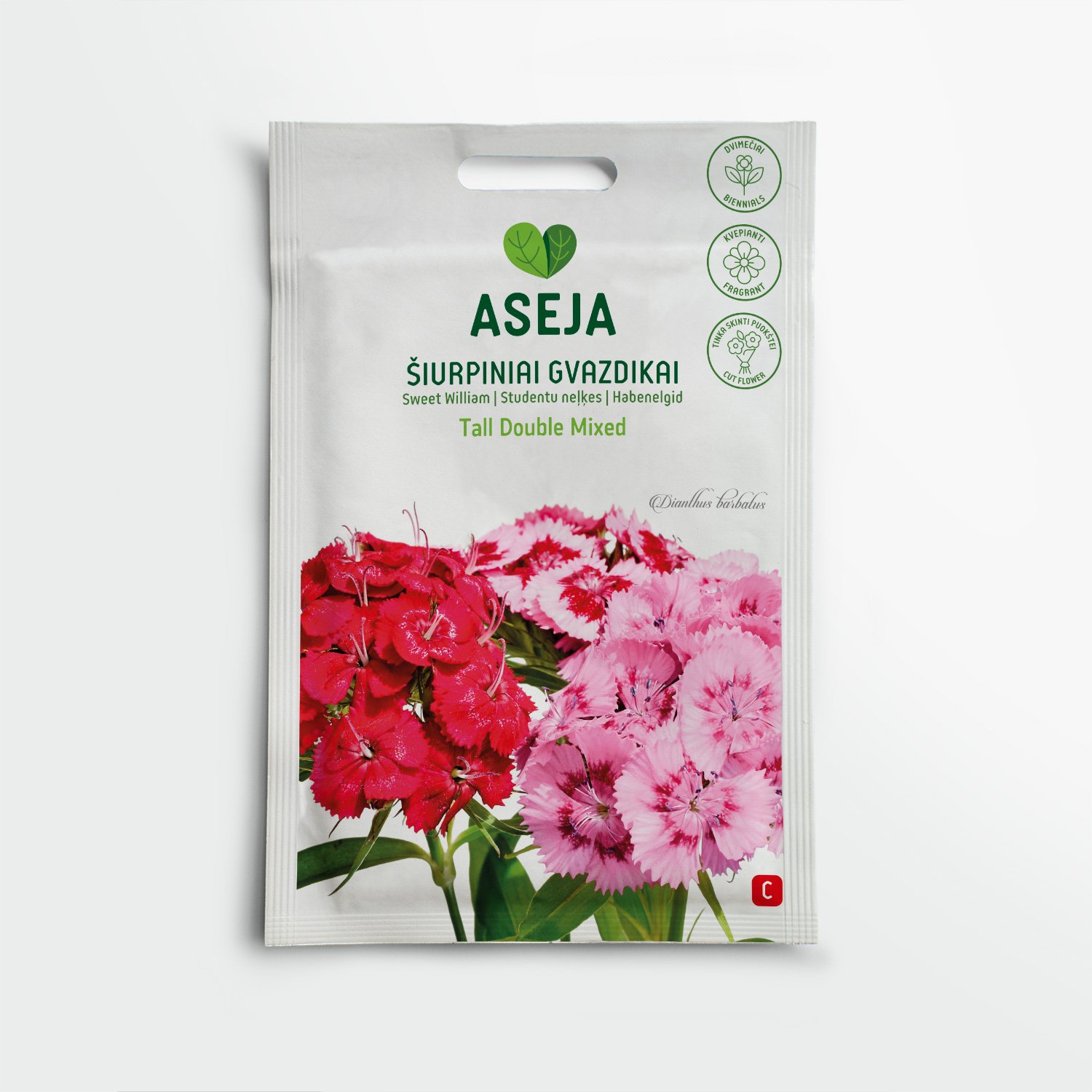 Šiurpiniai gvazdikai Tall Double Mixed, ASEJA, 2 g, 40-0046 (C)