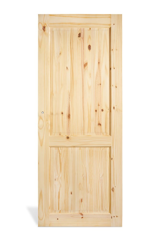 Medžio masyvo durų varčia Manoel Marchetti Duo, su išpjova spynai ir rankenai, spalva natūrali šakota pušis, 2020x900x35 mm