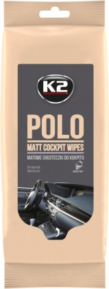 Drėgnos servetėlės K2 Polo Mat, prietaisų skydeliui, 24 vnt