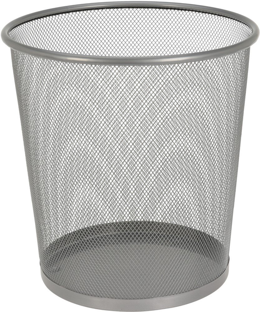 Šiukšliadėžė, metalinė, pilkos sp., 26,5 x 28 cm
