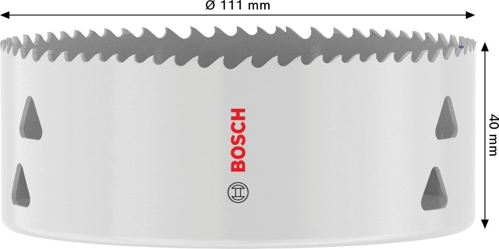Grąžtas-karūna BOSCH HSS - Bi-metal, standartiniam adapteriui, 111 mm
