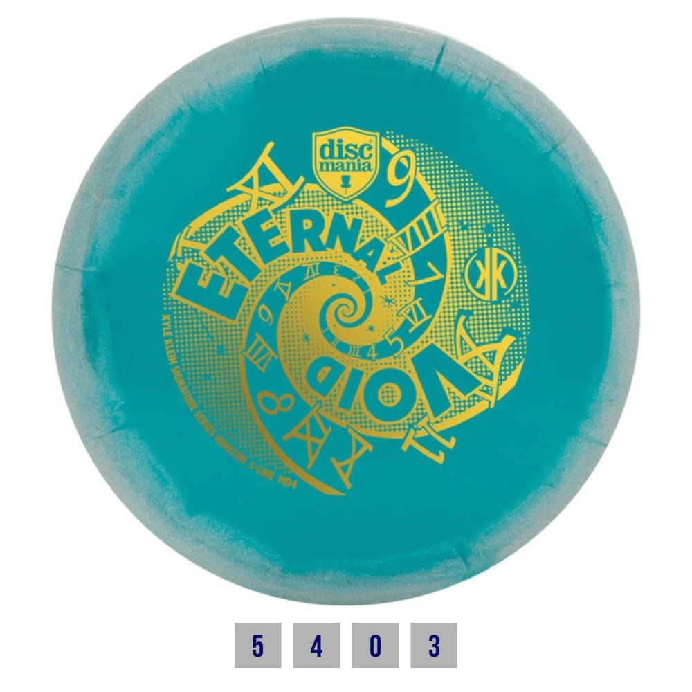 Diskgolfo diskas DISCMANIA S-Line MD4 Eternal Void, teal/silver