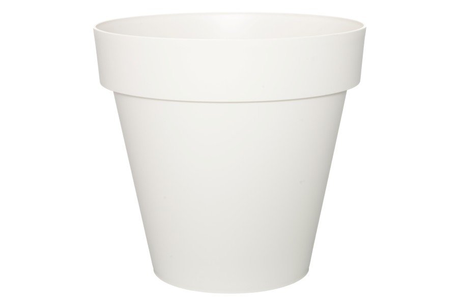 Plastikinis lauko vazonas 4Living Classica, baltos sp., 38 x 38 x 36 cm.