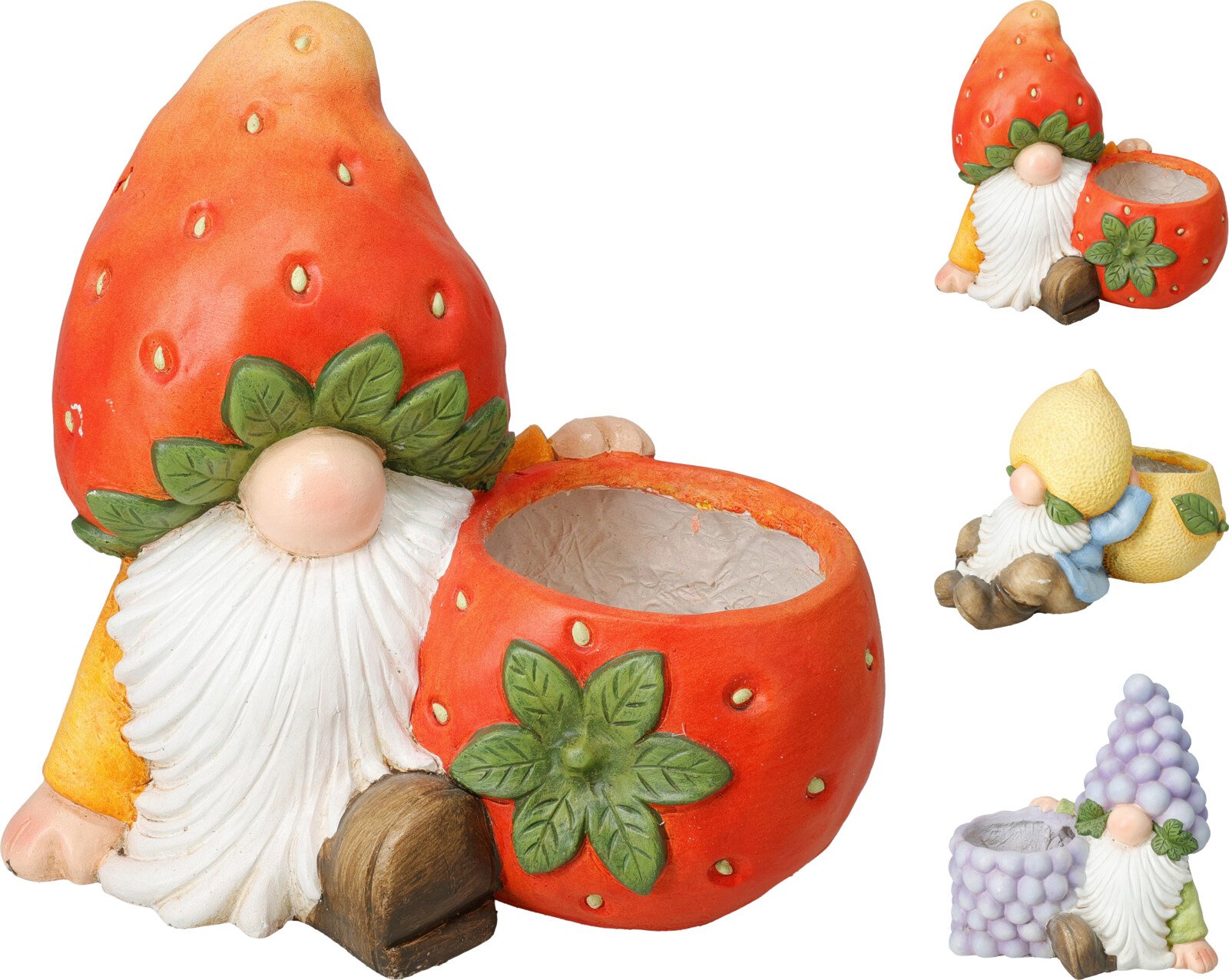 Keraminis lauko vazonas NYKŠTUKAS SU VAISIAIS, 3 skirtingi dizainai, 32 x 18 x 23 cm