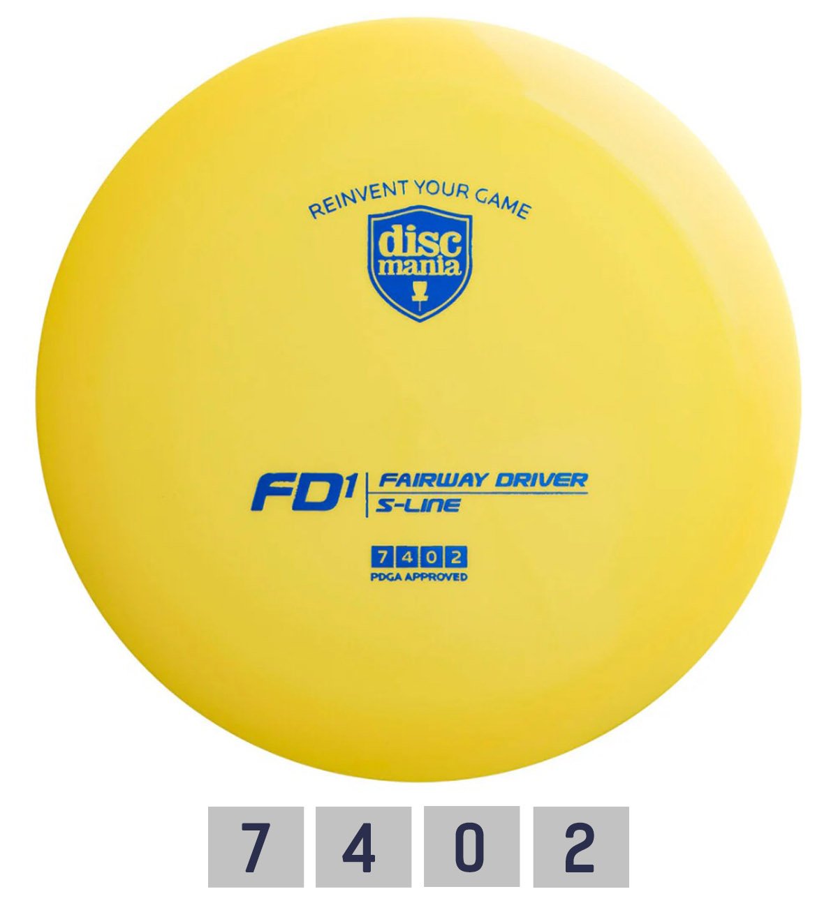 Diskgolfo diskas DISCMANIA S-LINE FD1 Fairway Driver, yellow
