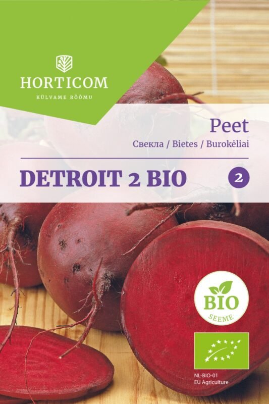 Daržovių sėklos, HORTICOM burokėliai Detroit 2 BIO, 5 g.