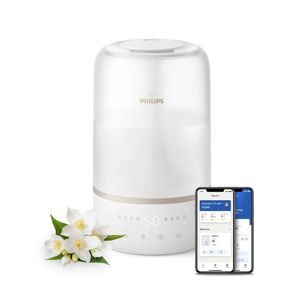 Oro drėkintuvas PHILIPS HU1510/04, 1000 serija, 19 W, bakelio talpa 3l, baltas