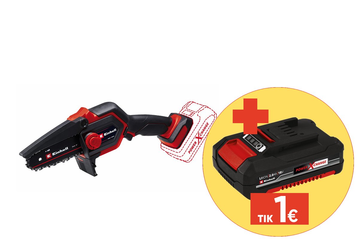 Akumuliatorinis pjūklas EINHELL GE-PS 18/15 Li BL Solo, be akumuliatoriaus ir kroviklio