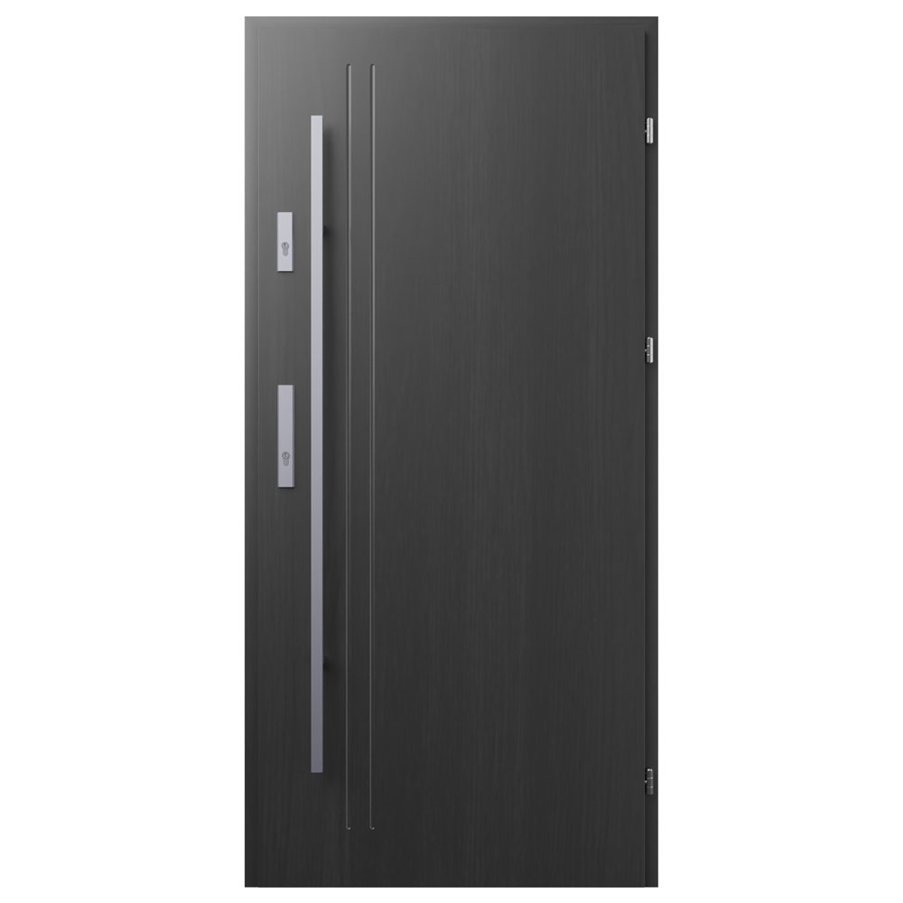 Metalinės lauko durys STALPRODUKT T51, dešininės,antracito spalvos, 2075x964x72 mm